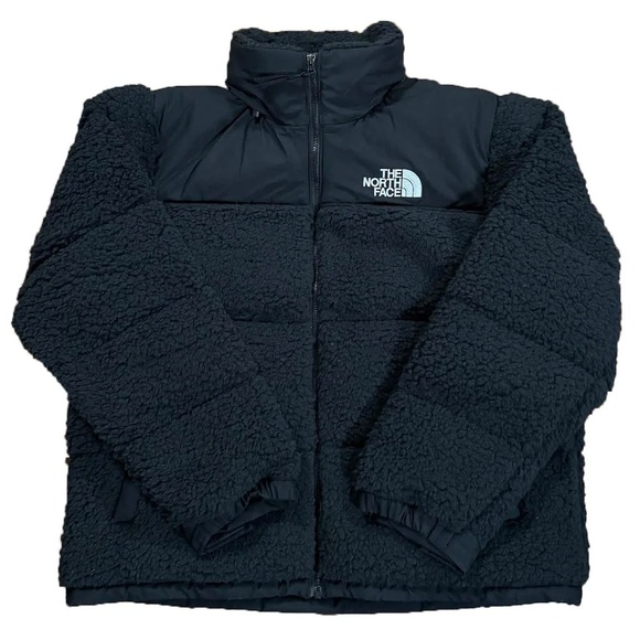 The North Face High Pile Black Sherpa Nuptse Jacket (Size L) NWT - Picture 1 of 3